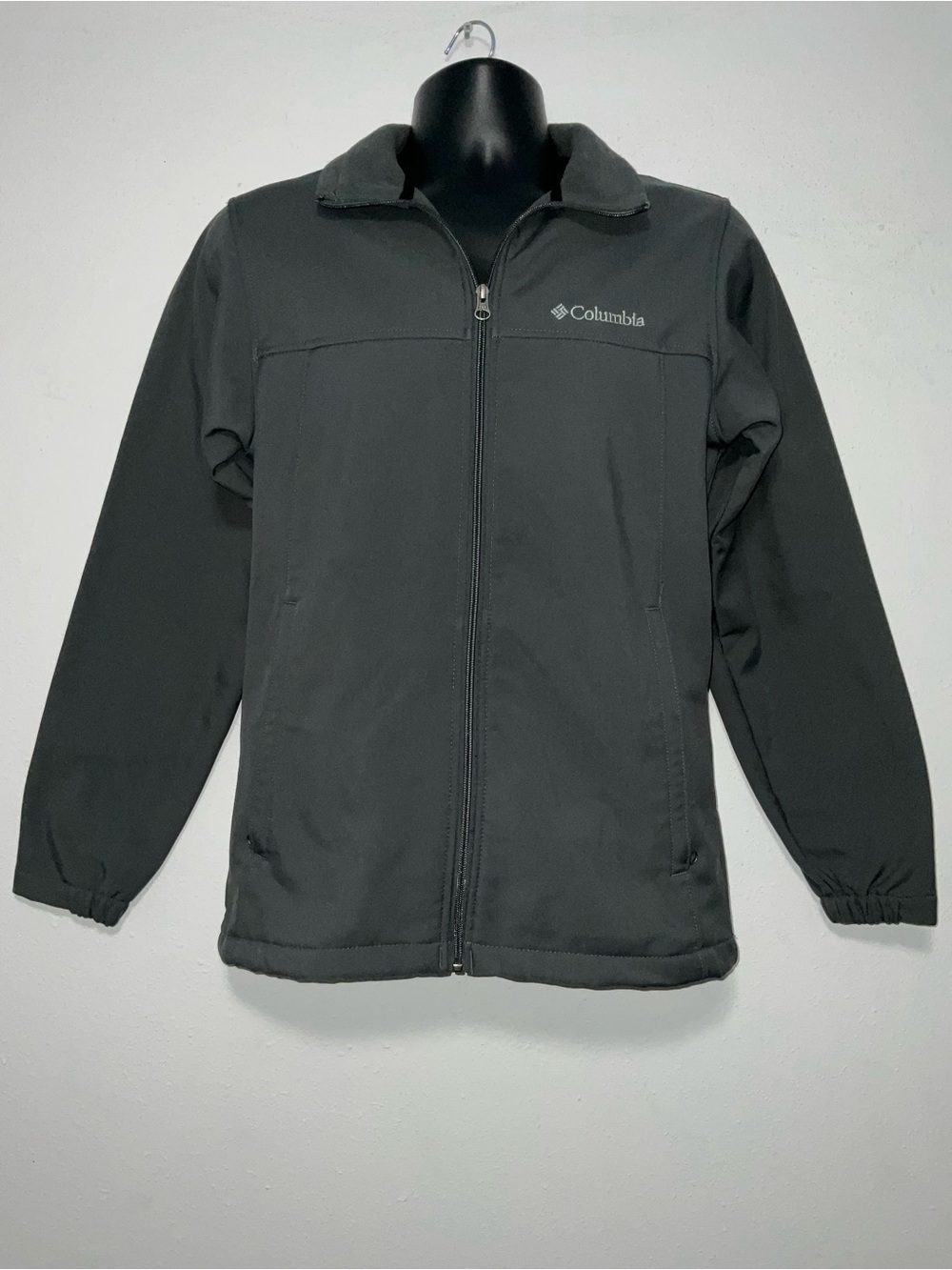 Columbia Bowen Lake Softshell Fleece Lined Jacket Gray Mens Small XM1244